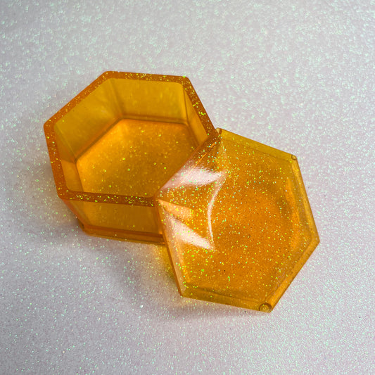 Pixie Dust Amber Hexagon Box