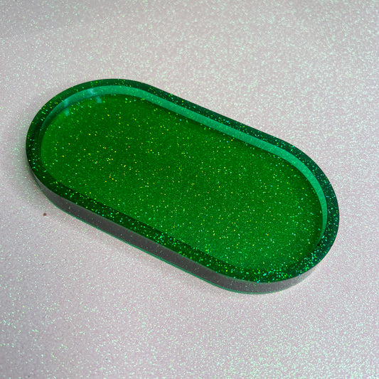 Pixie Dust Emerald Oval Dish