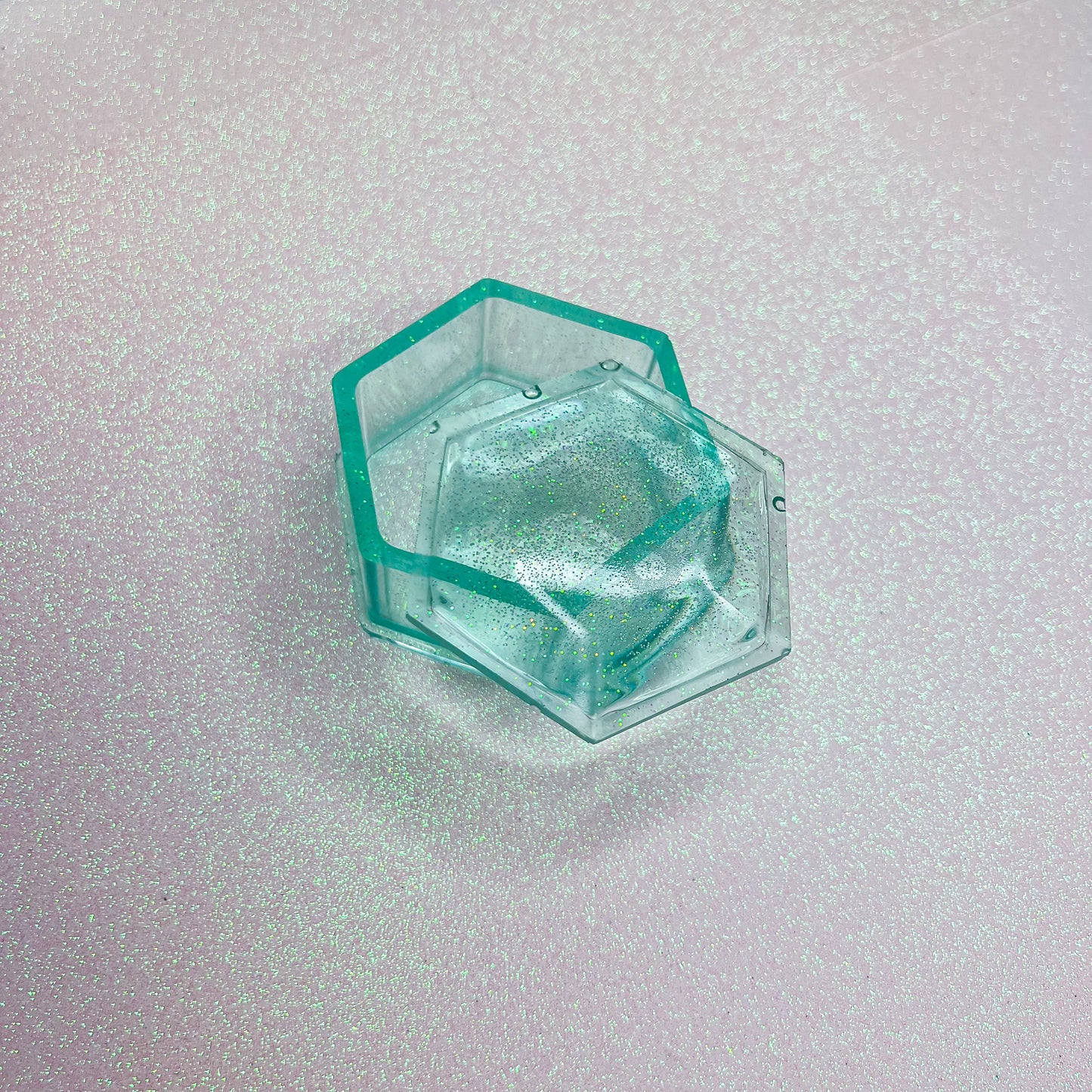 Pixie Dust Turquoise Hexagon Box